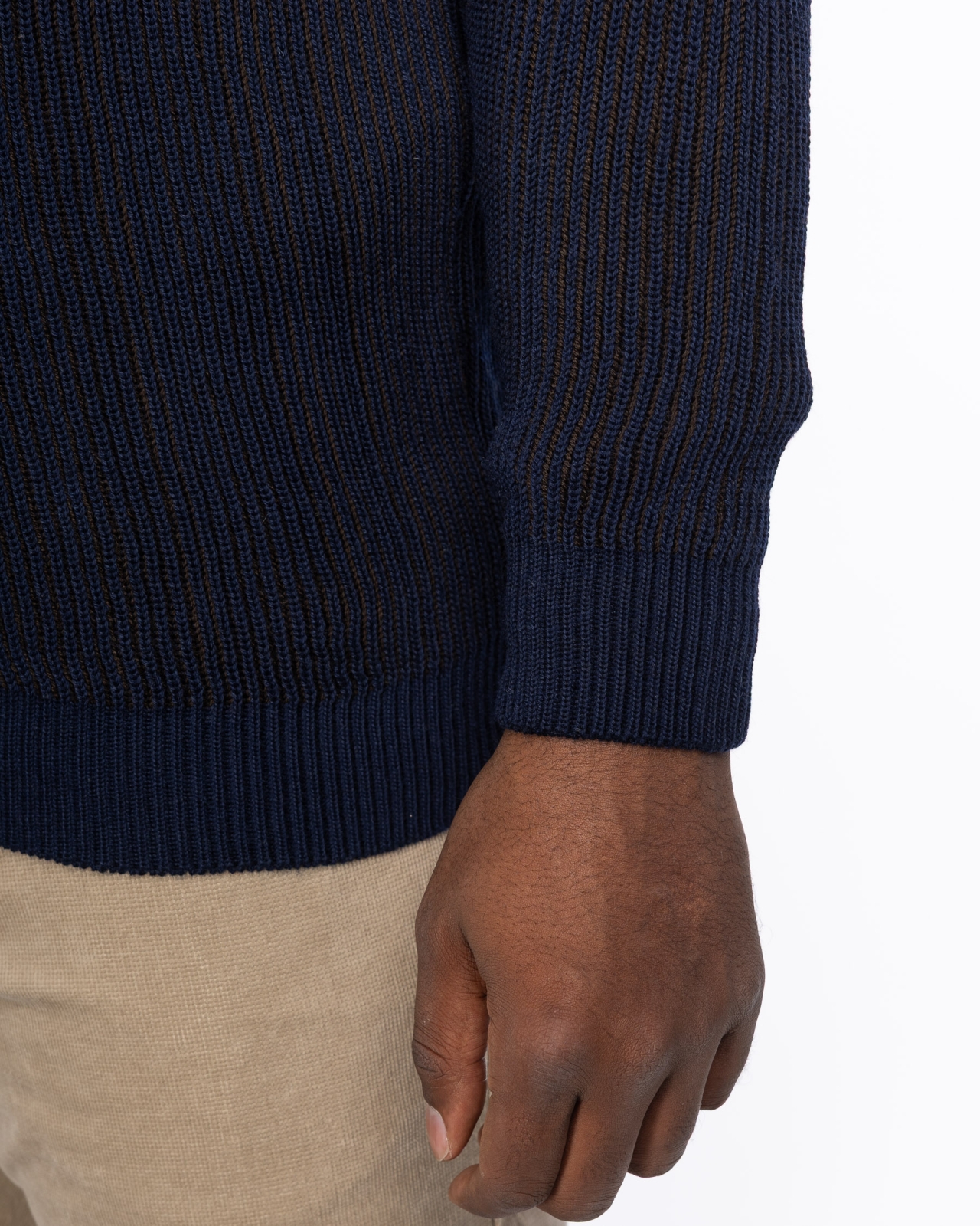 Gilet zippé bicolore grande taille bleu marine