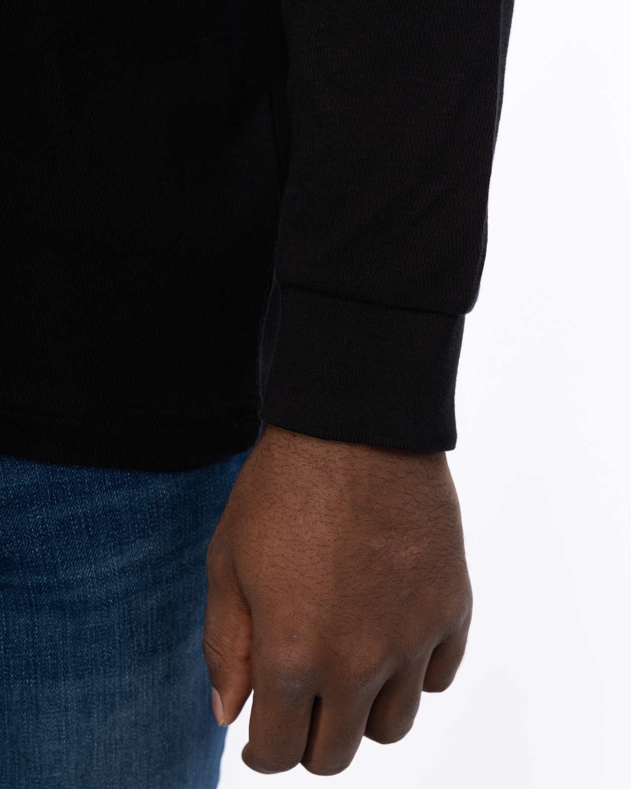 Polo en maille grande taille noir