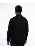 Polo en maille grande taille noir