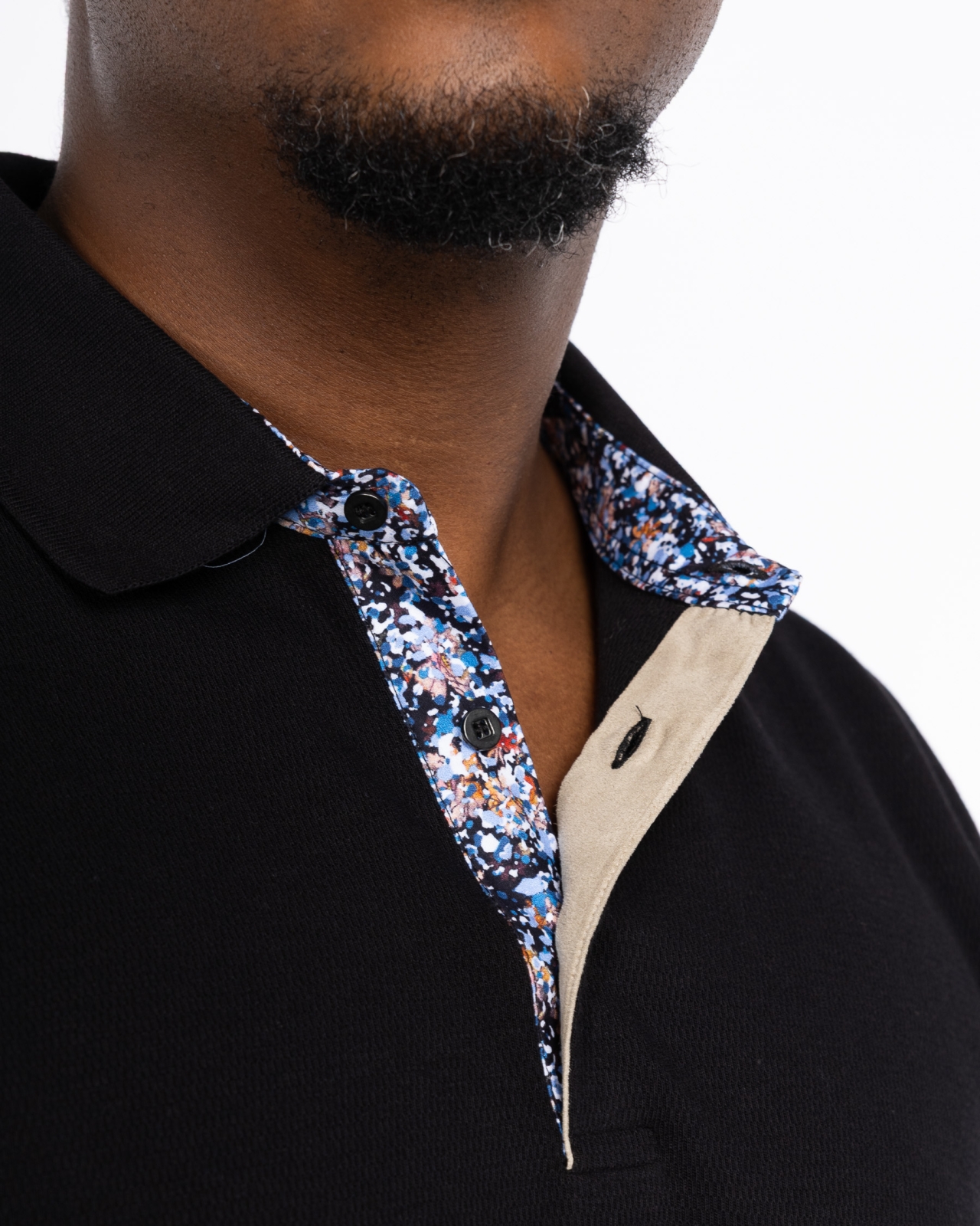 Polo en maille grande taille noir