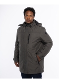 Parka avec capuche amovible grande taille anthracite