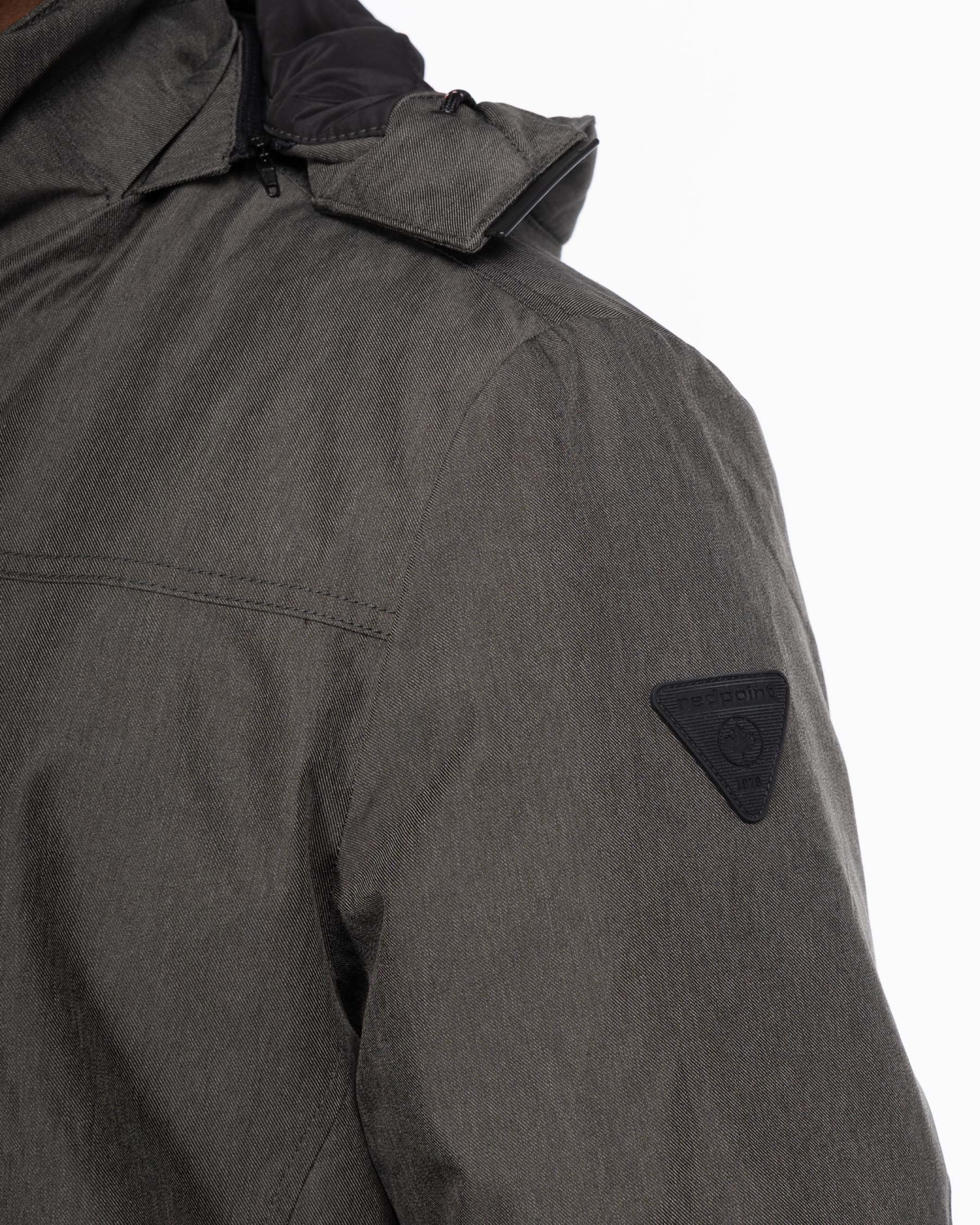 Parka avec capuche amovible grande taille anthracite