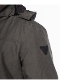 Parka avec capuche amovible grande taille anthracite
