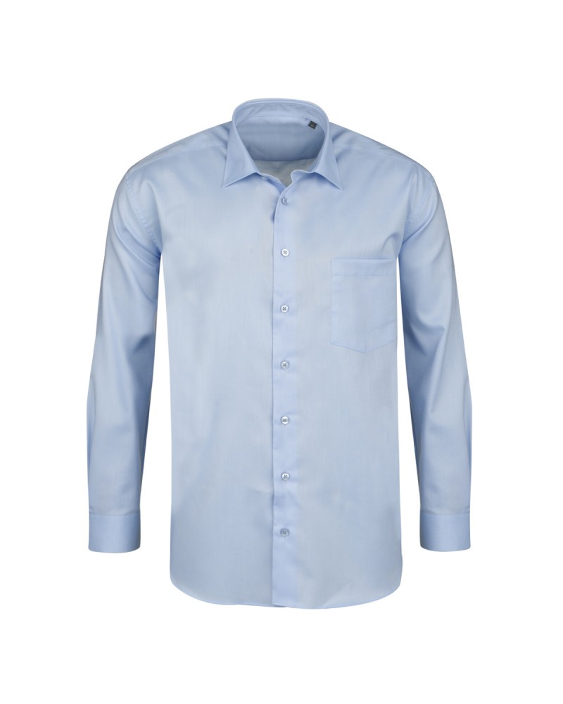 Chemise mini oxford bleu clair: grande taille du 44 (XL) au 50 (4XL)