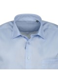 Chemise mini oxford bleu clair: grande taille du 44 (XL) au 50 (4XL)