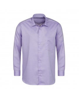 Chemise mini oxford mauve: grande taille du 44 (XL) au 50 (4XL)