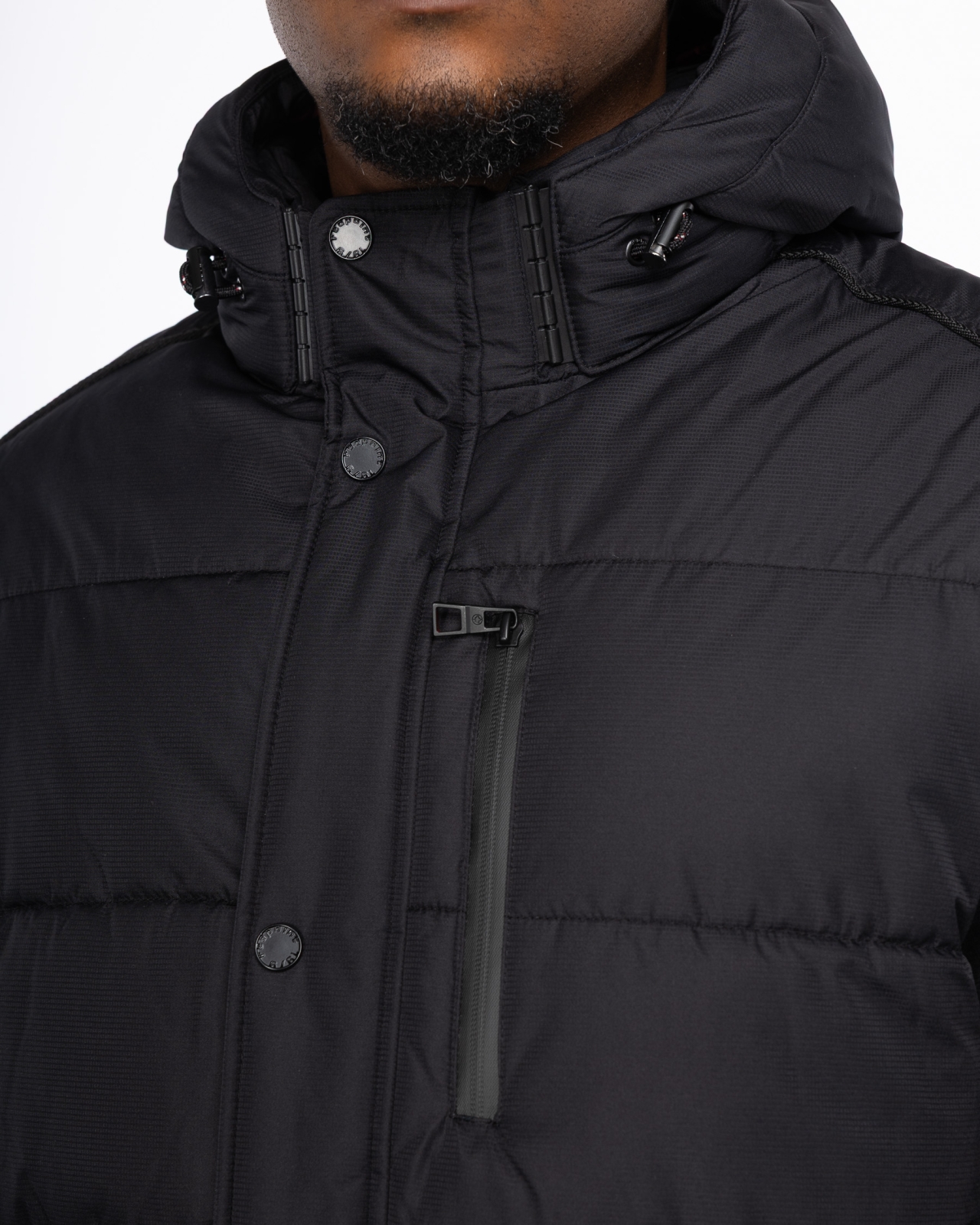 Doudoune avec capuche amovible grande taille noir