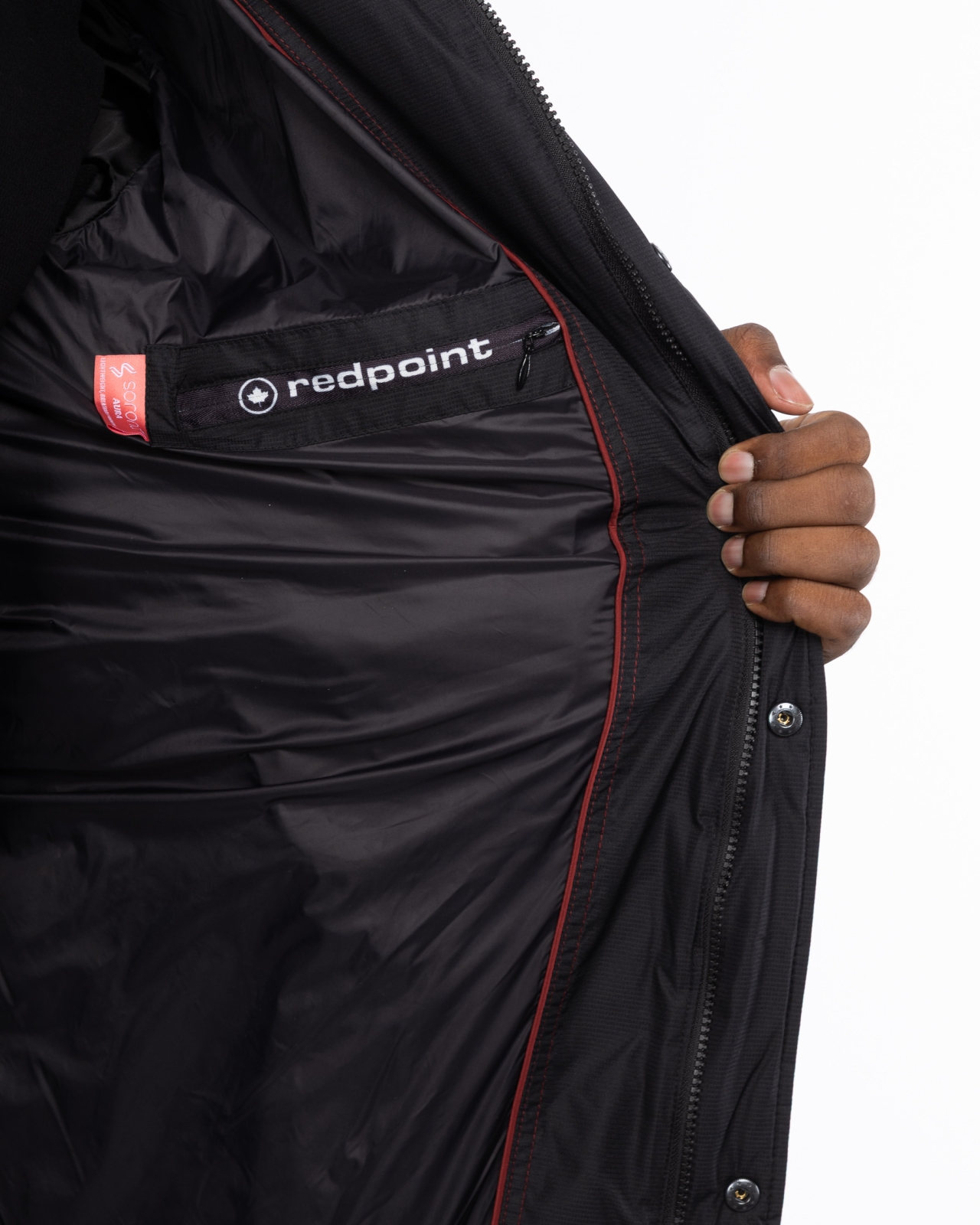 Doudoune avec capuche amovible grande taille noir