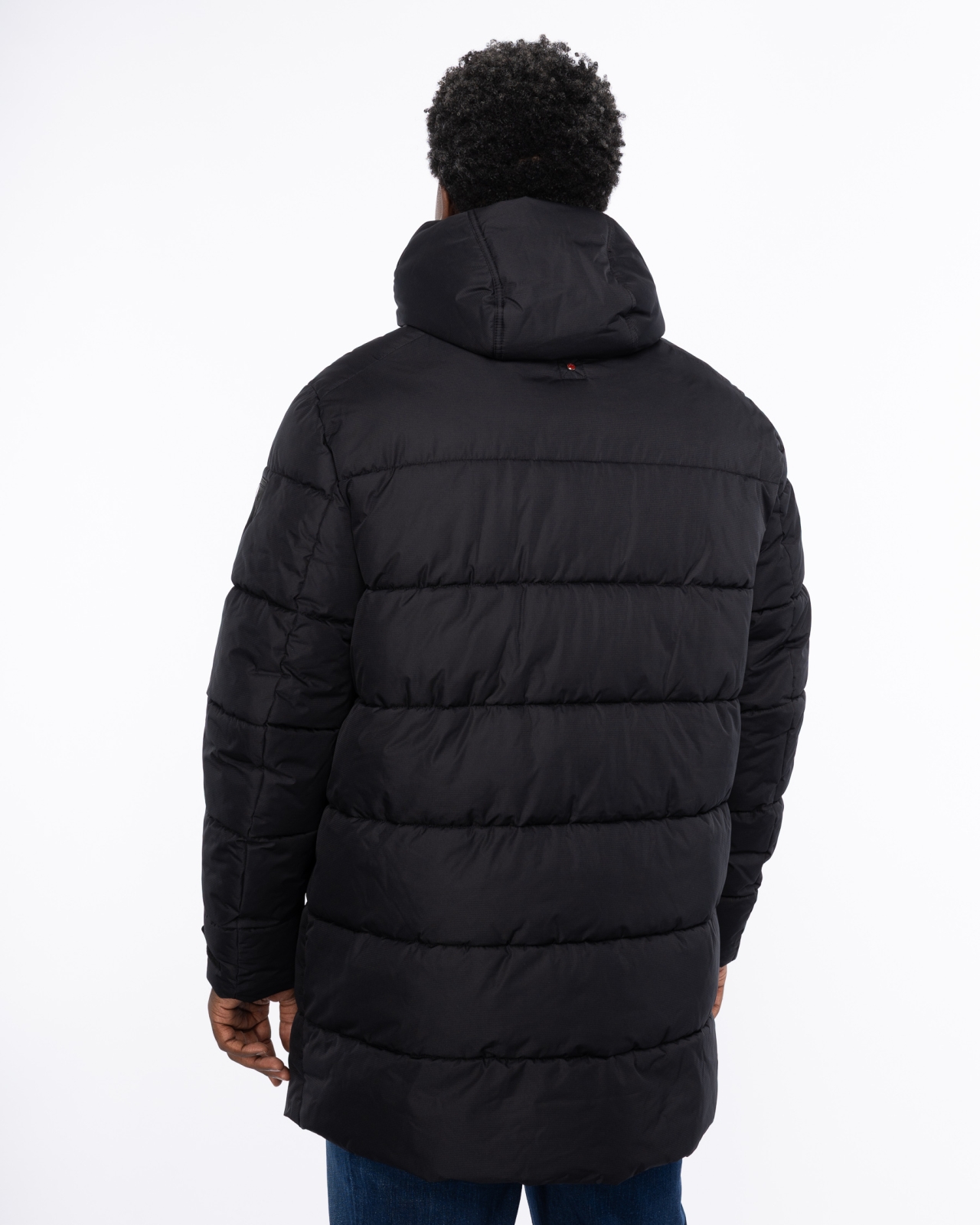 Doudoune avec capuche amovible grande taille noir