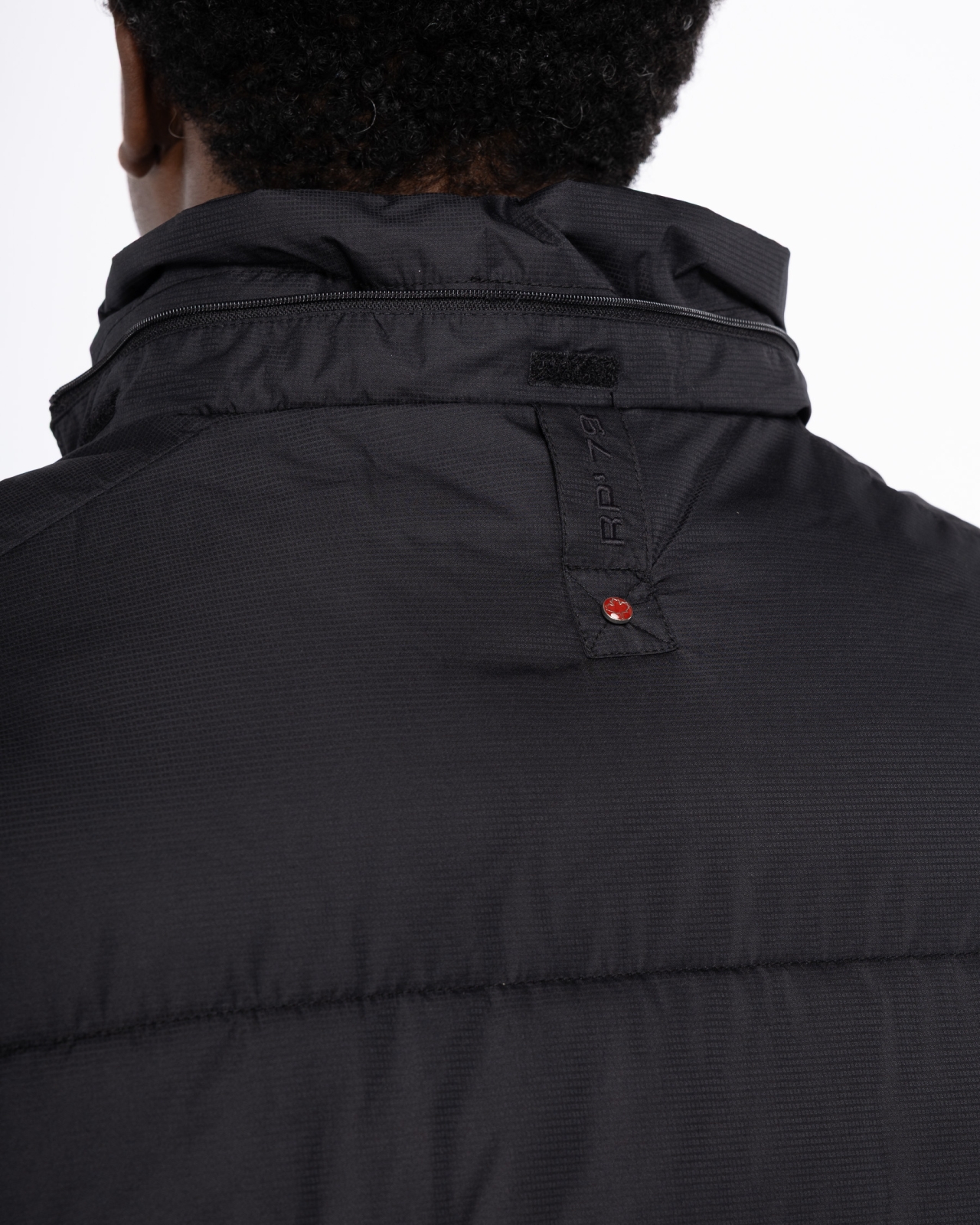 Doudoune avec capuche amovible grande taille noir