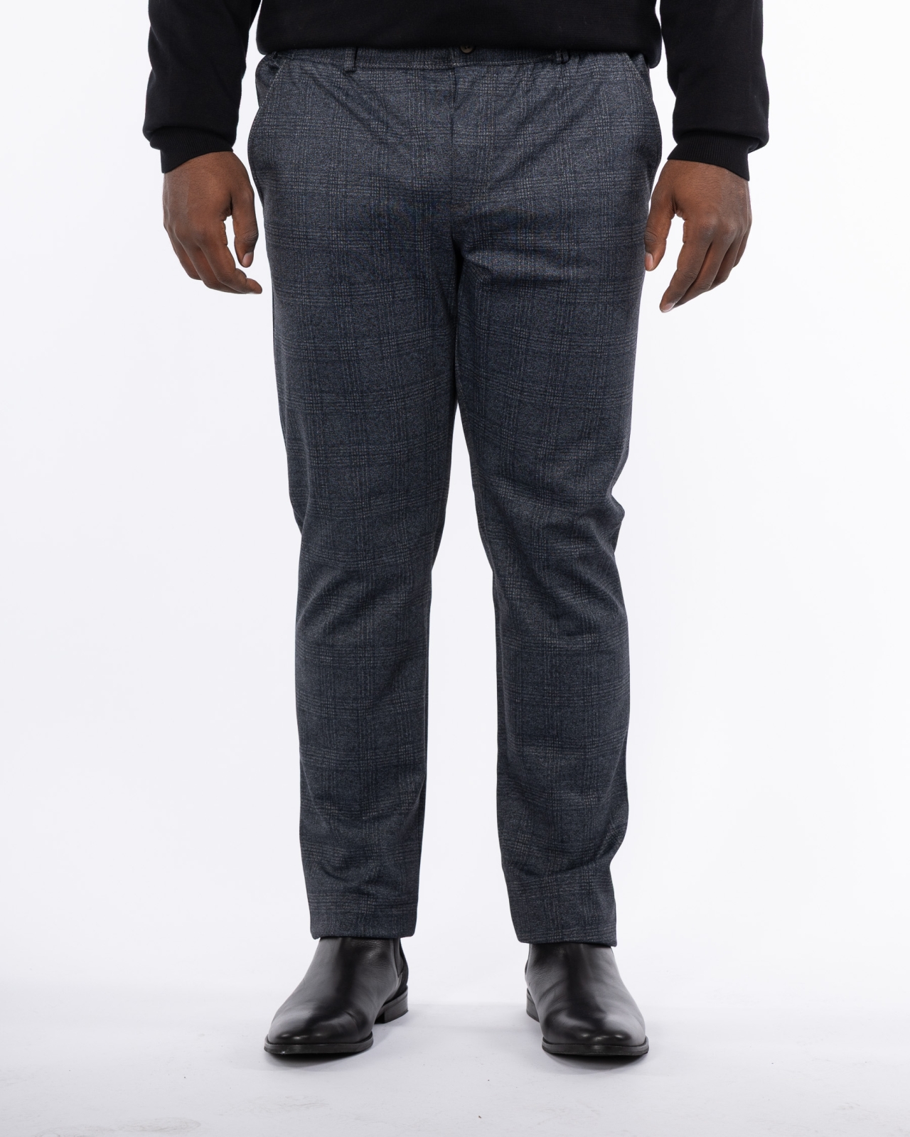 Pantalon chino en flanelle grande taille anthracite