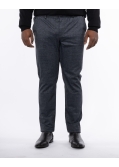 Pantalon chino en flanelle grande taille anthracite