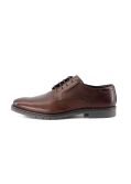 Chaussures en cuir pour pieds larges grande taille marron
