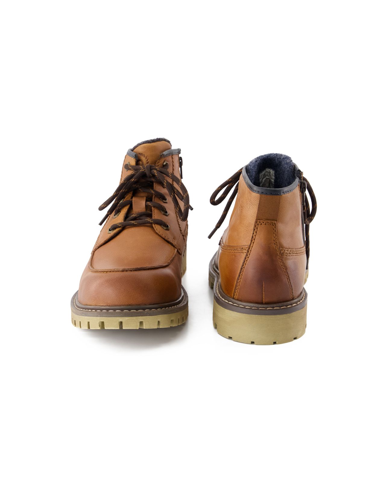 Bottines grande taille cognac
