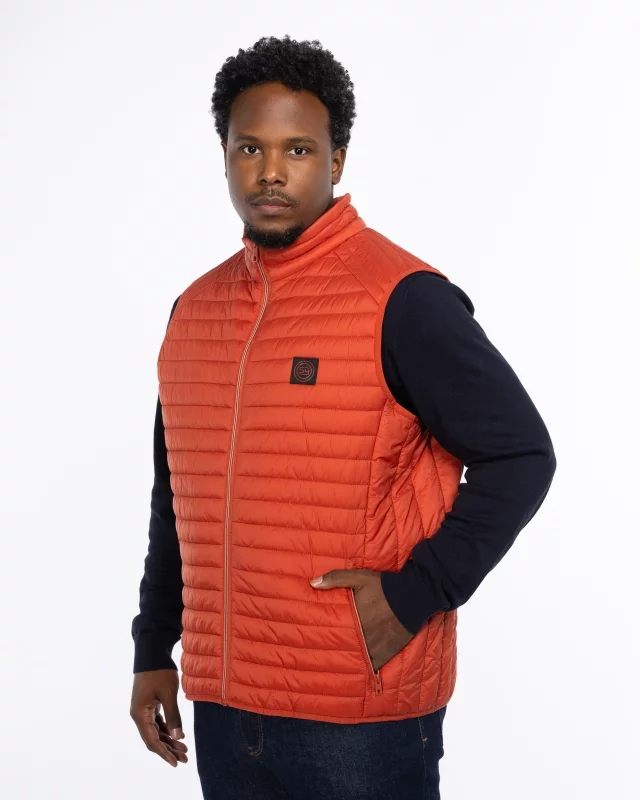 Doudoune légère sans manches grande taille orange