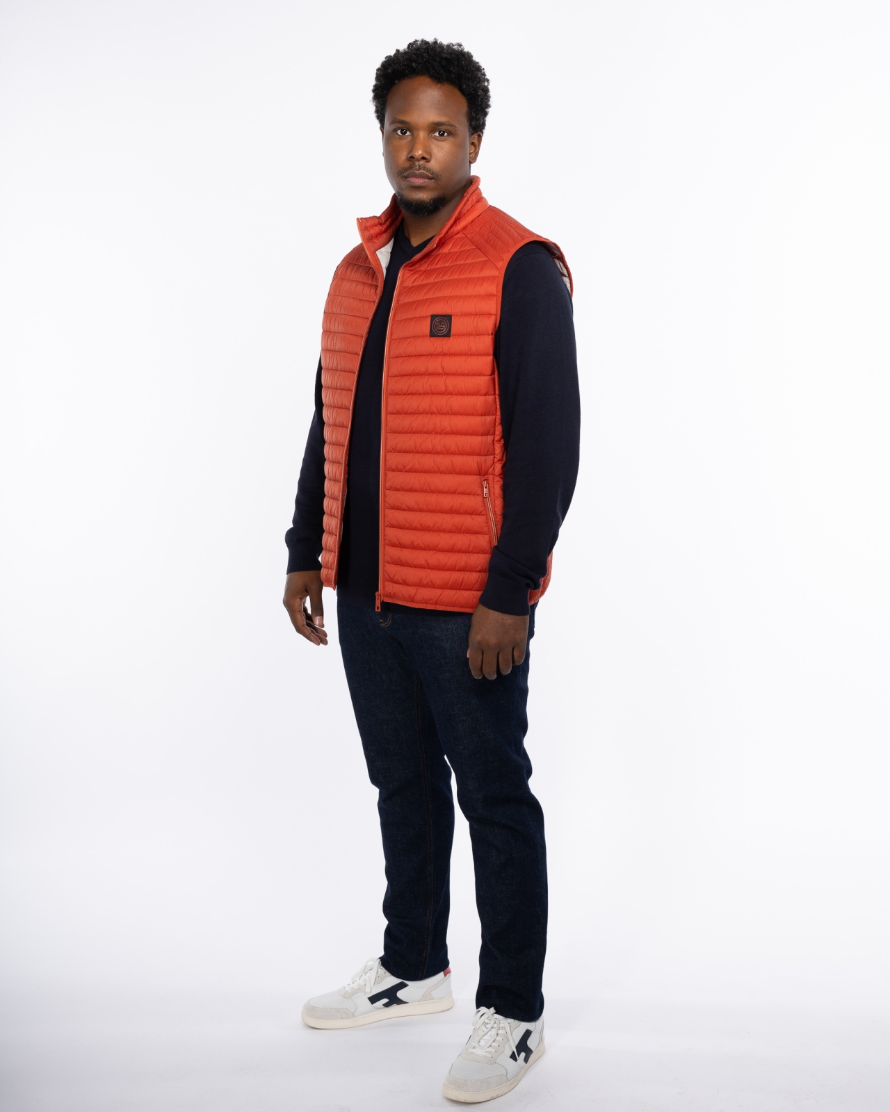 Doudoune légère sans manches grande taille orange