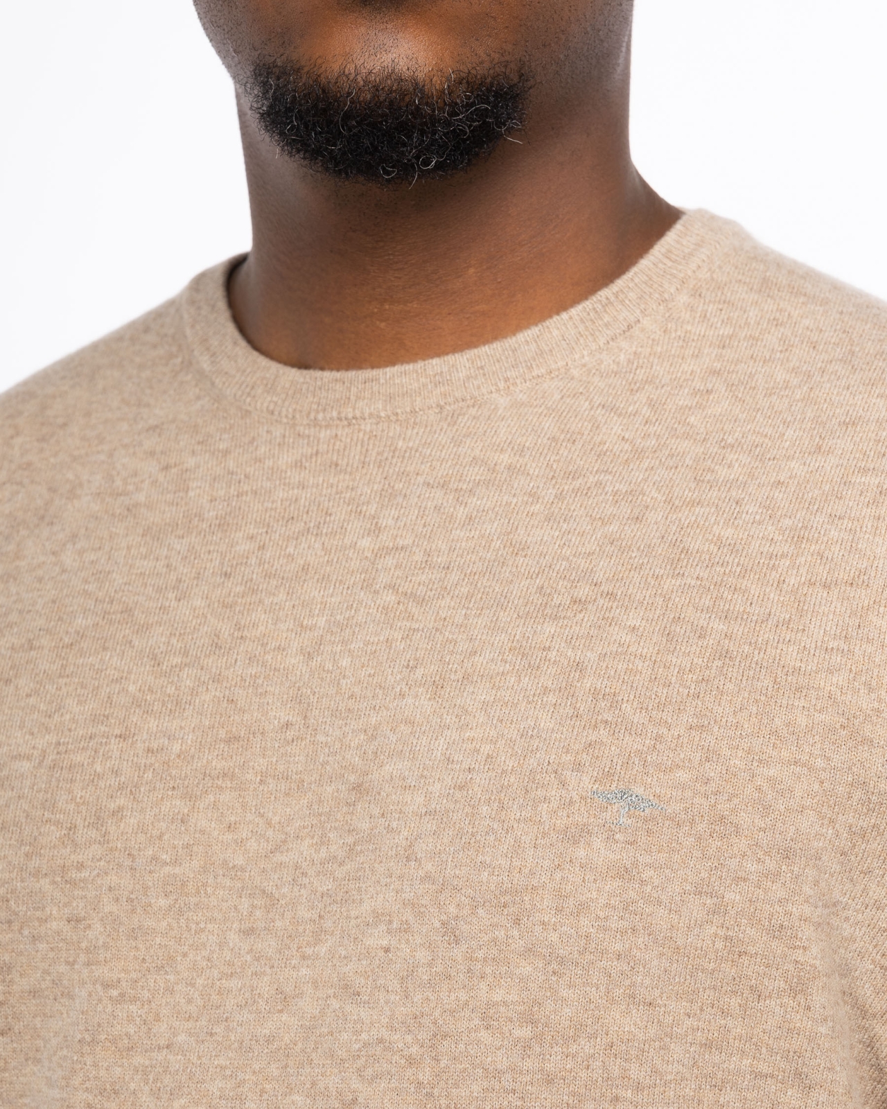 Pull en laine grande taille beige