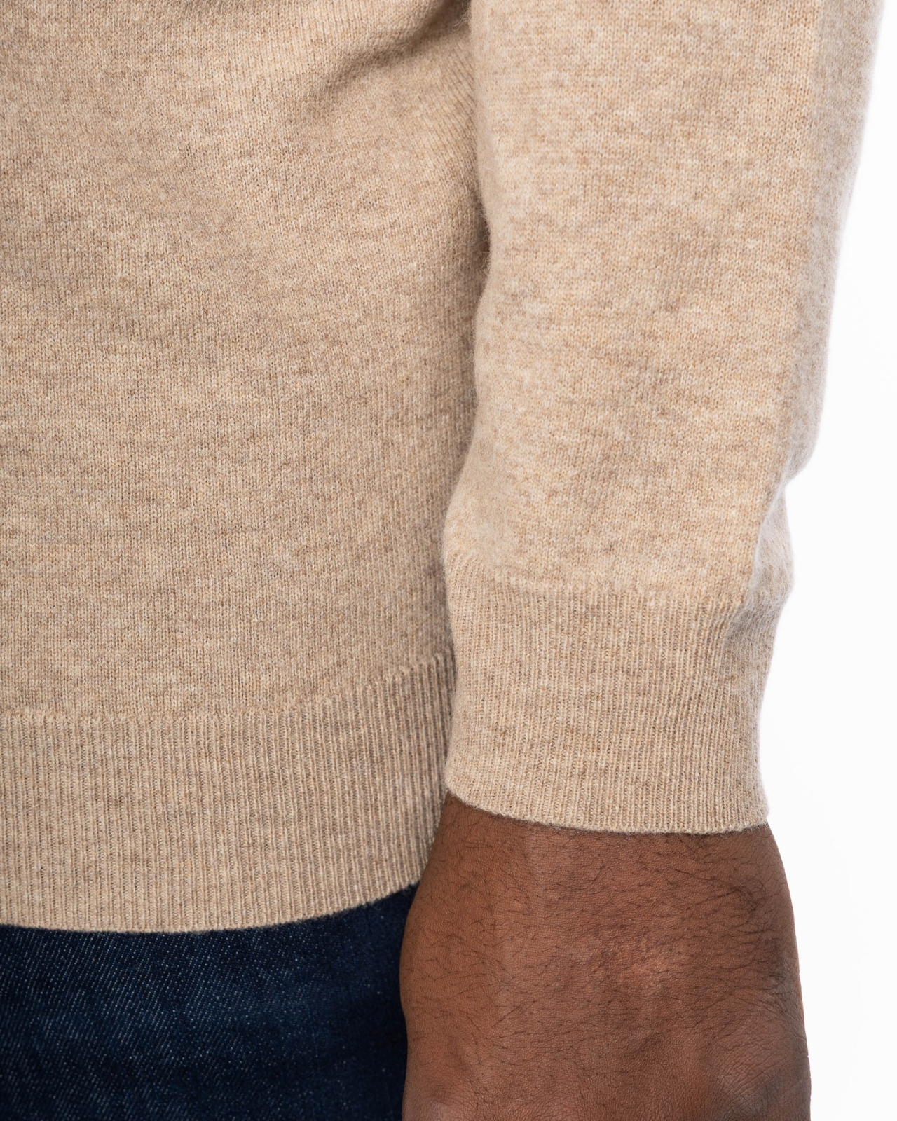 Pull en laine grande taille beige