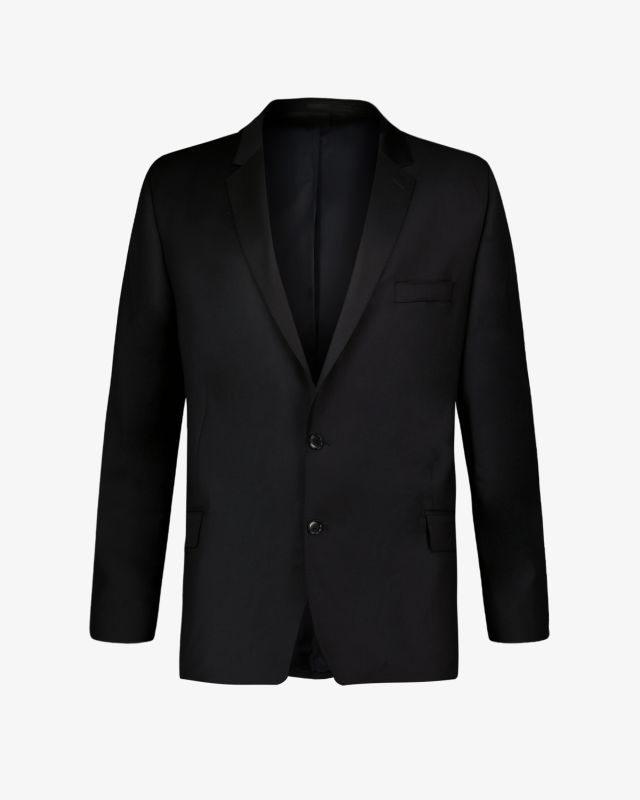 Veste de costume en laine grande taille noire