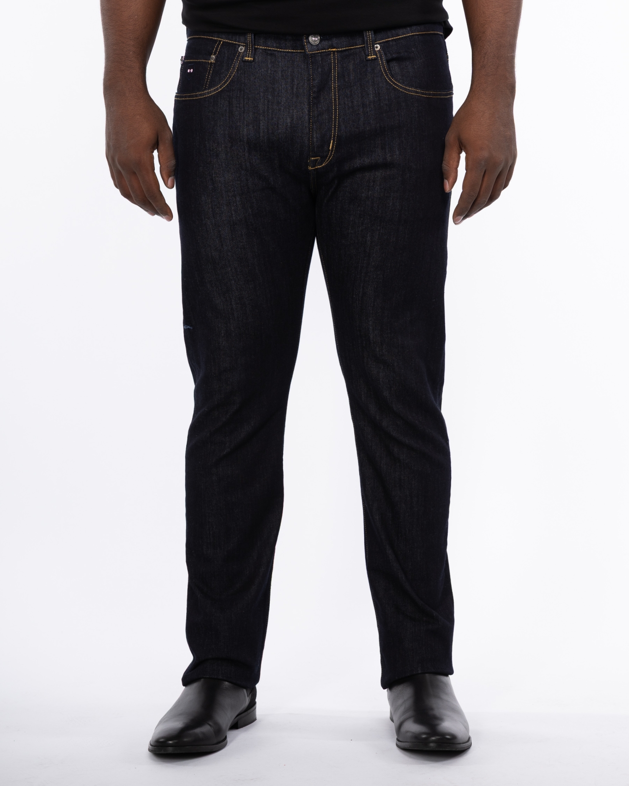 Jeans brut grande taille bleu marine