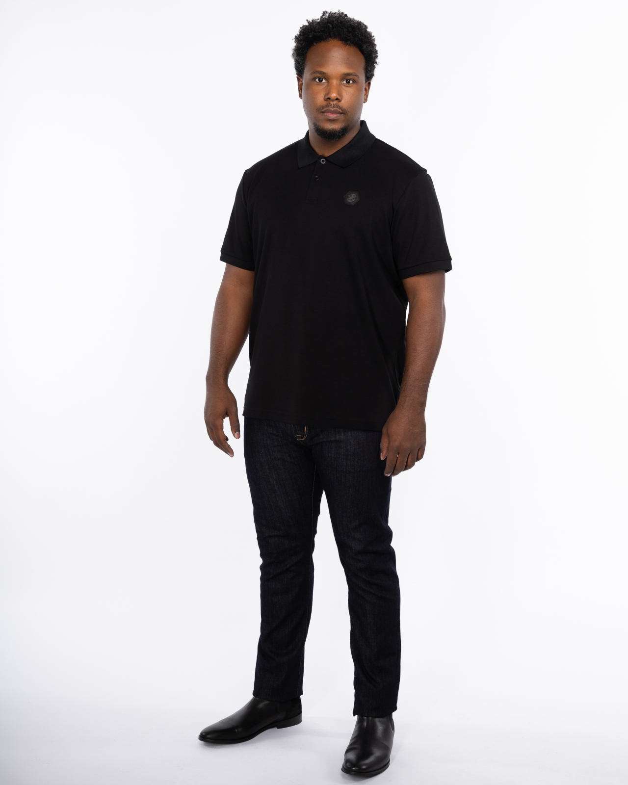 Jeans brut grande taille bleu marine