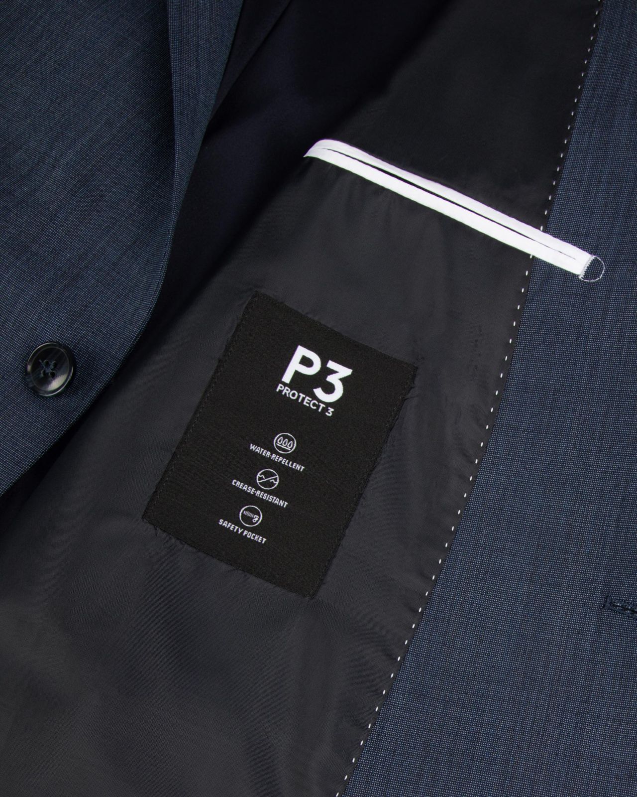 Veste de costume grande taille bleu indigo