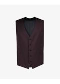 Gilet de costume grande taille bordeaux