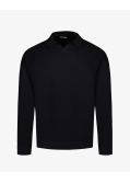 Pull col polo grande taille noir