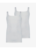 Pack de 2 débardeurs grande taille blanc