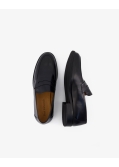 Mocassin en cuir grande taille noir