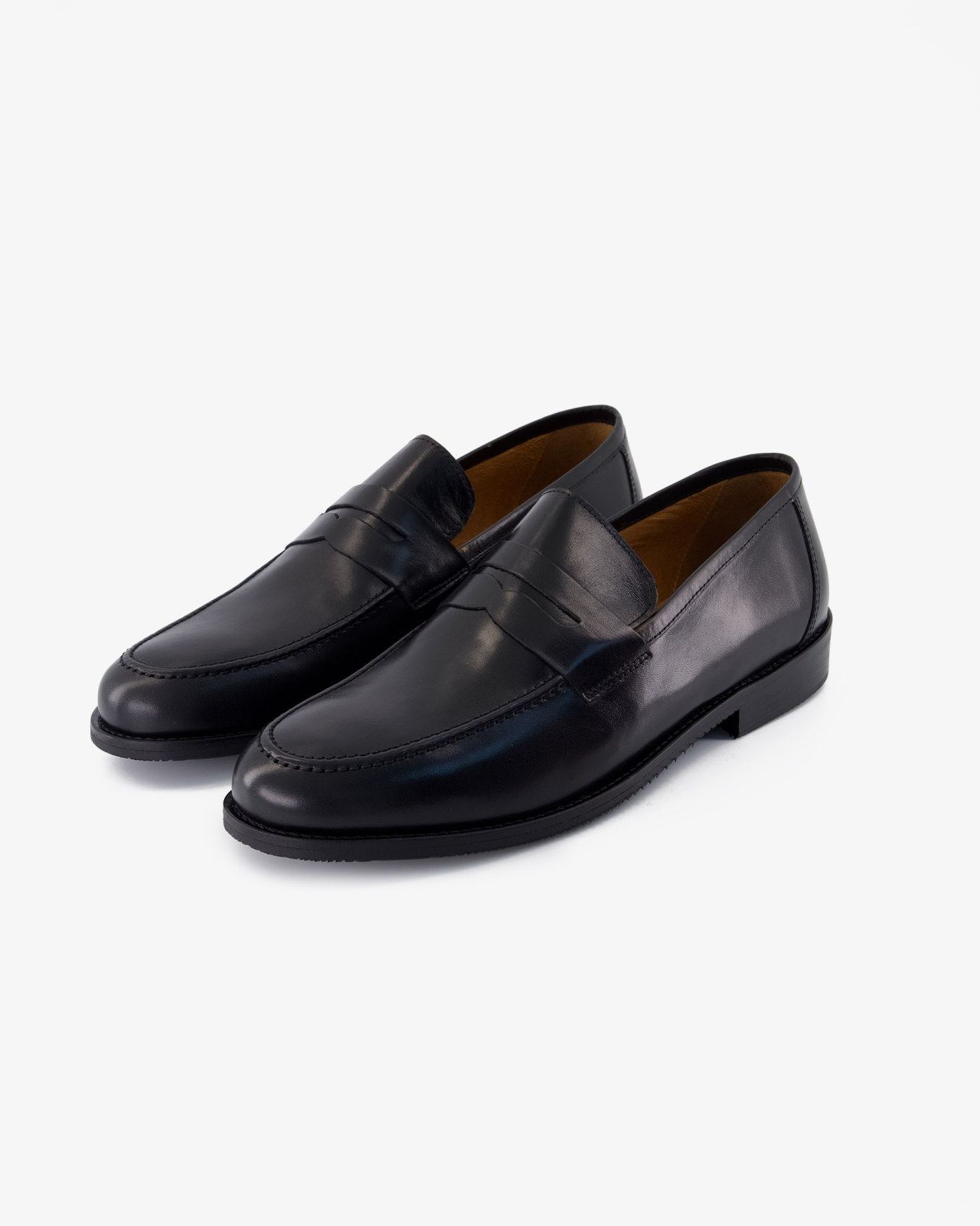 Mocassin en cuir grande taille noir