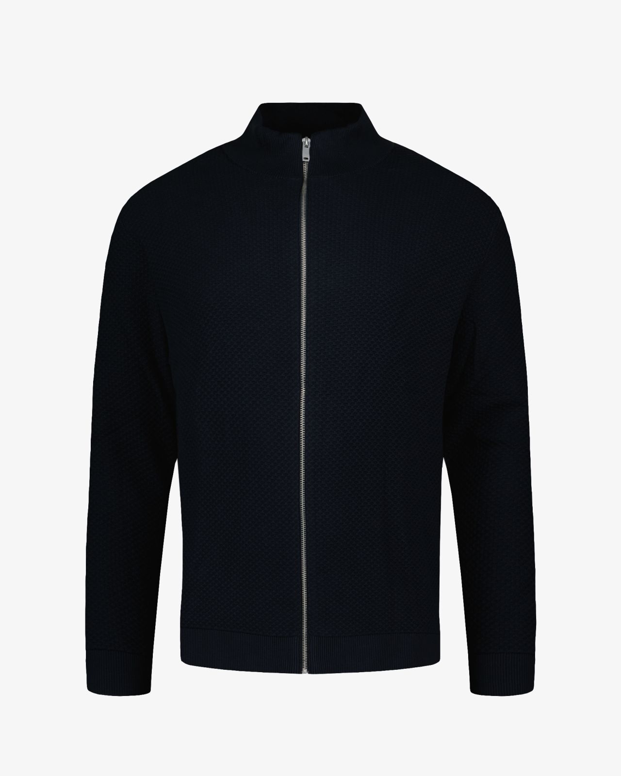 Gilet zippé grande taille bleu marine