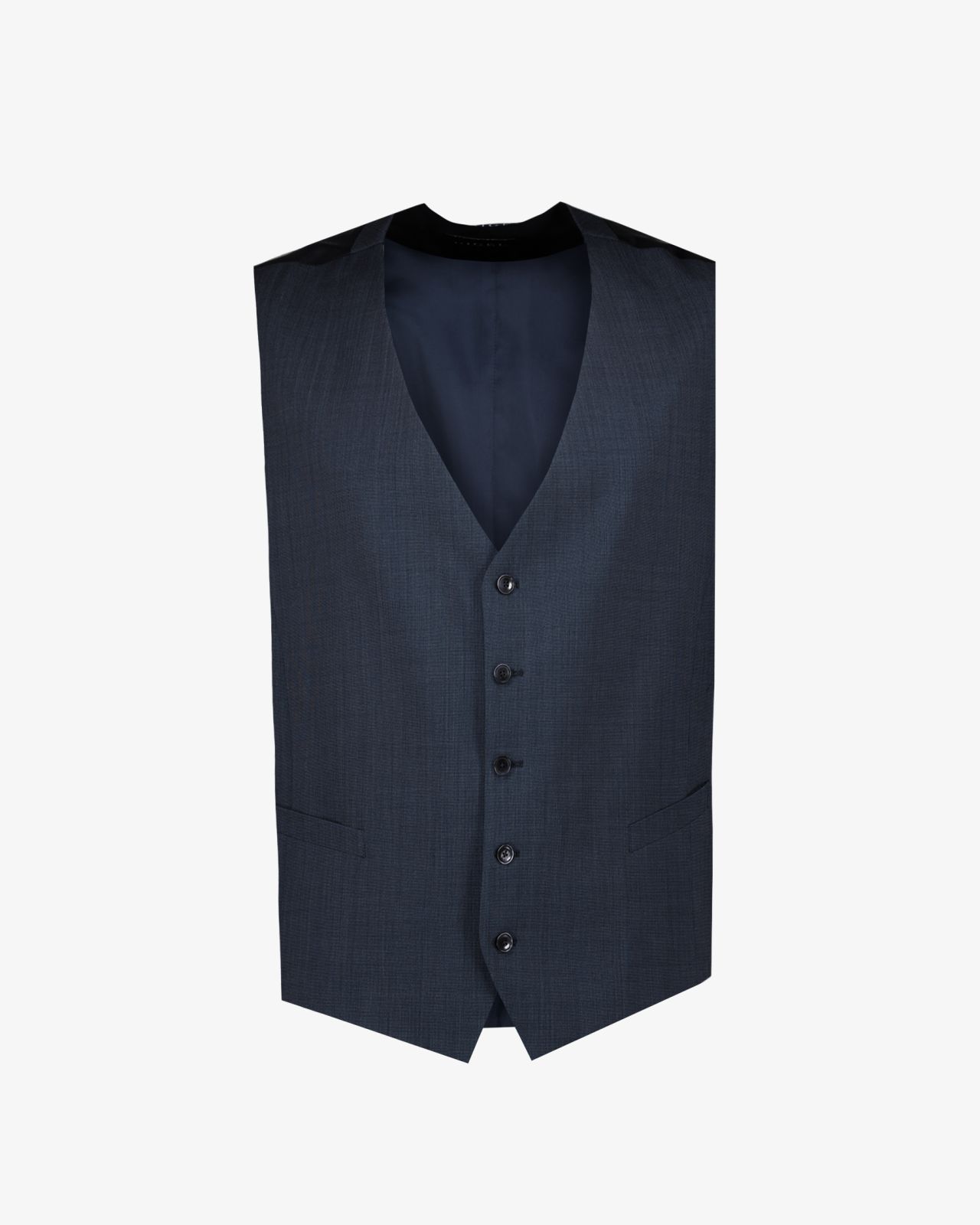 Gilet de costume grande taille bleu indigo