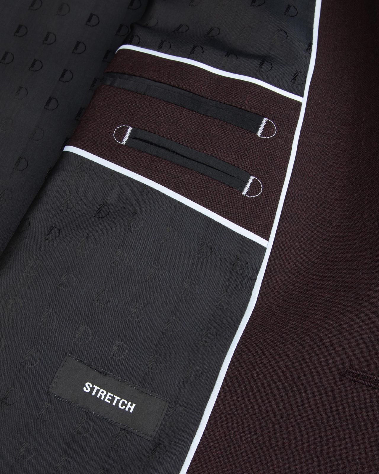 Veste de costume grande taille bordeaux