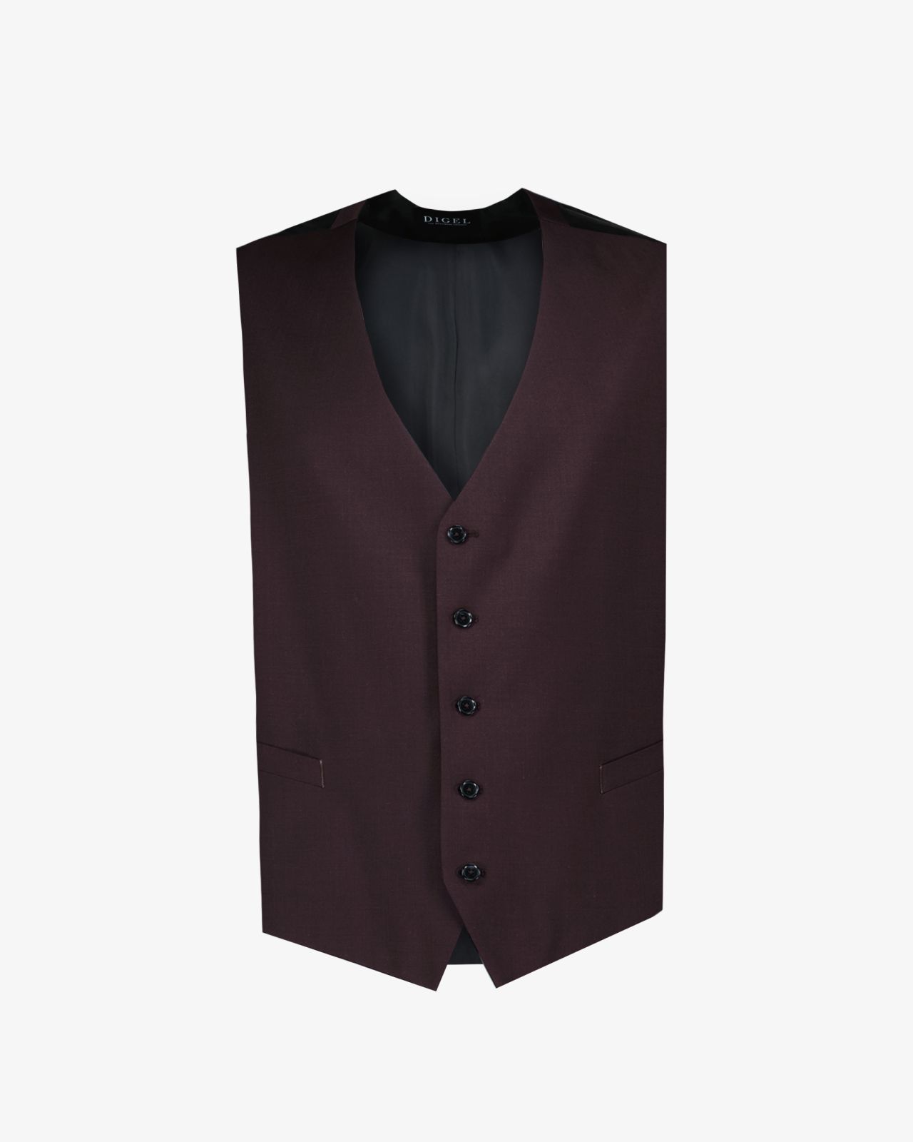 Gilet de costume grande taille bordeaux