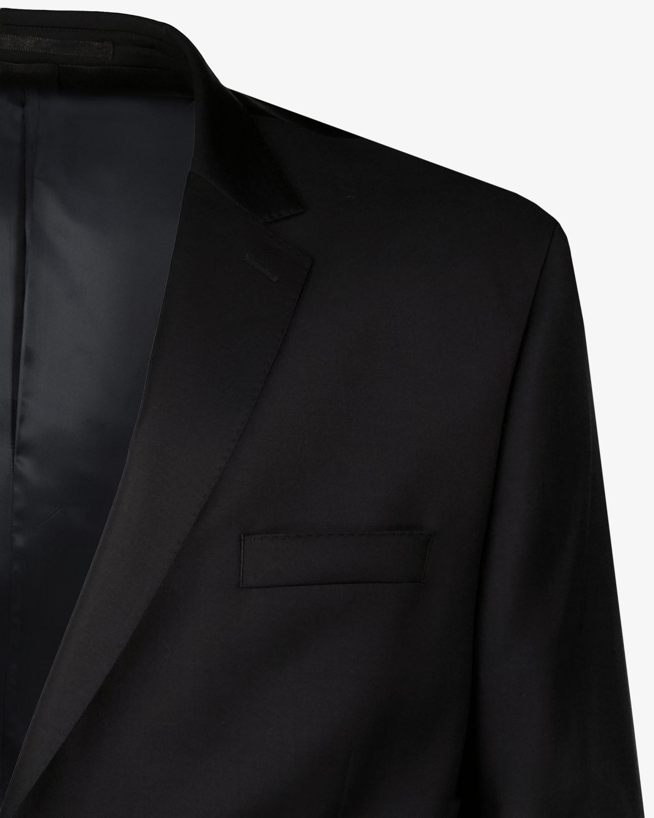 Veste de costume en laine grande taille noire