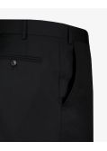 Pantalon de costume en laine noir grande taille