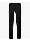Pantalon de costume en laine noir grande taille