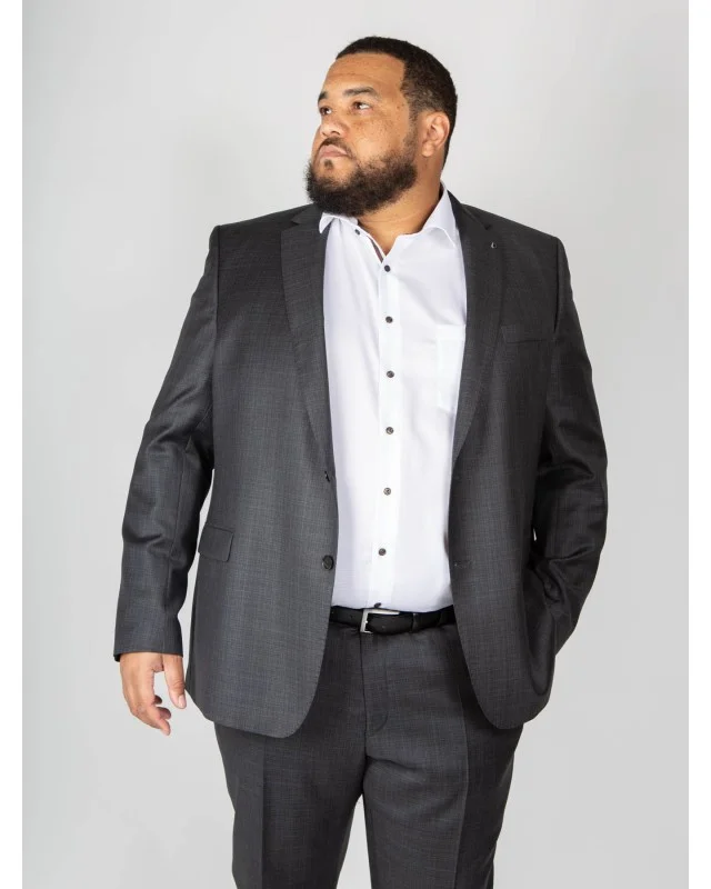 Veste de costume Digel flammé grande taille gris