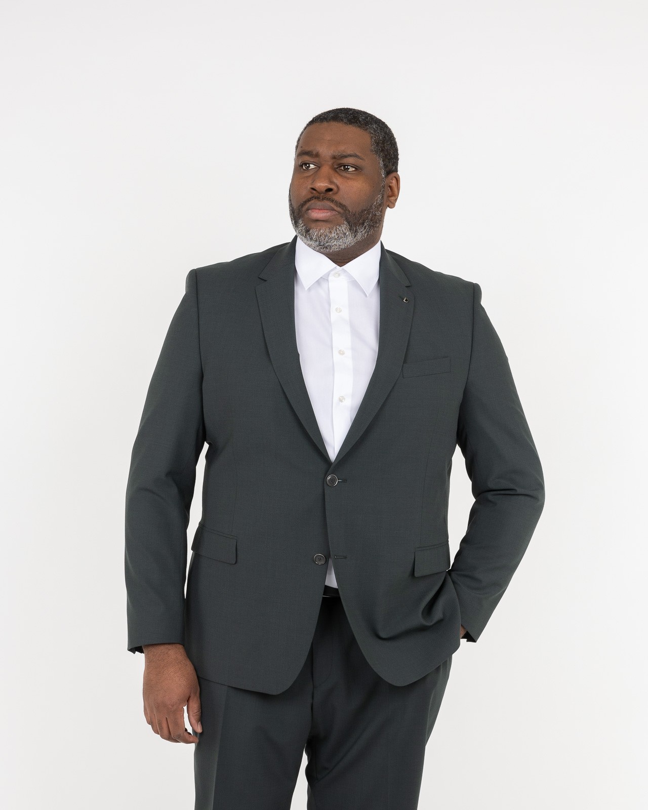 Veste de costume grande taille vert