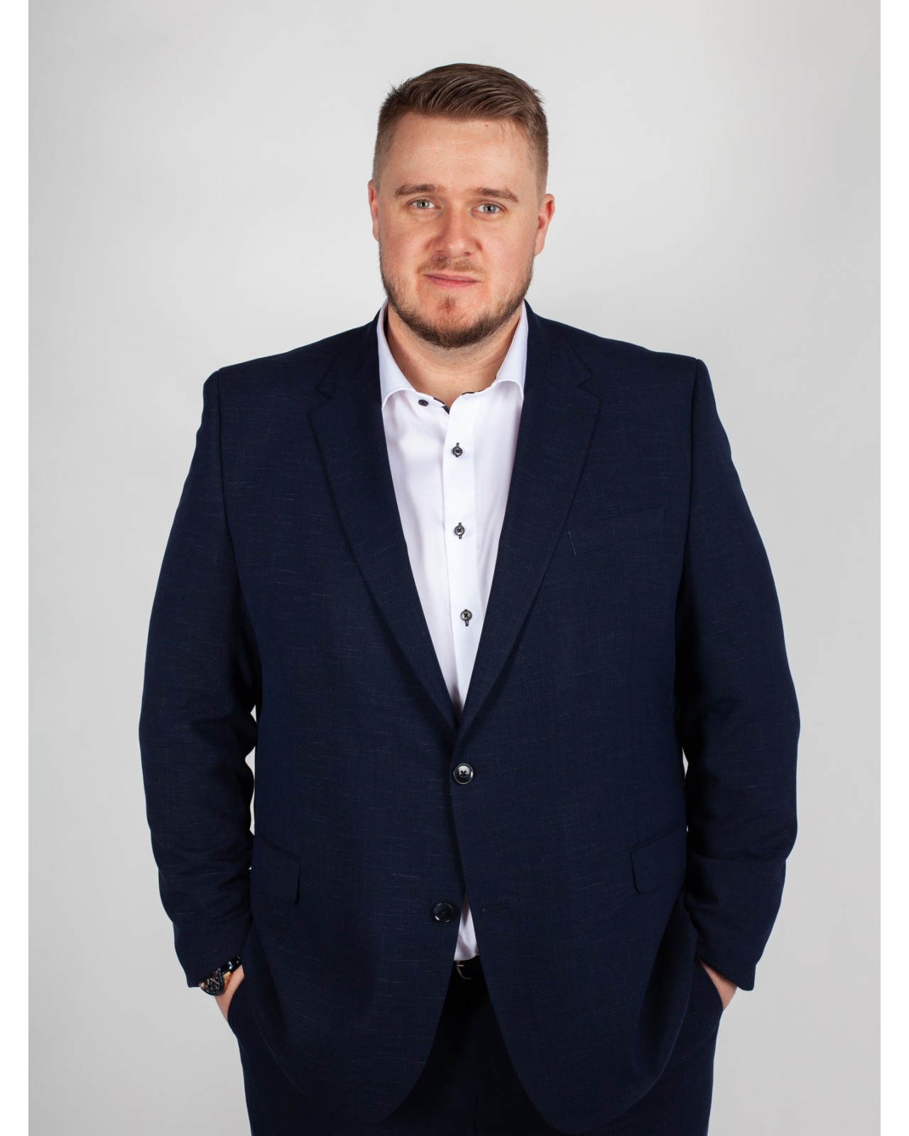 Veste de costume Easywear Digel grande taille bleu marine