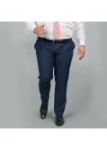 Pantalon de costume bleu: grande taille du 50 au 74