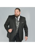 Veste de costume Reda noir : grande taille du 58 au 64