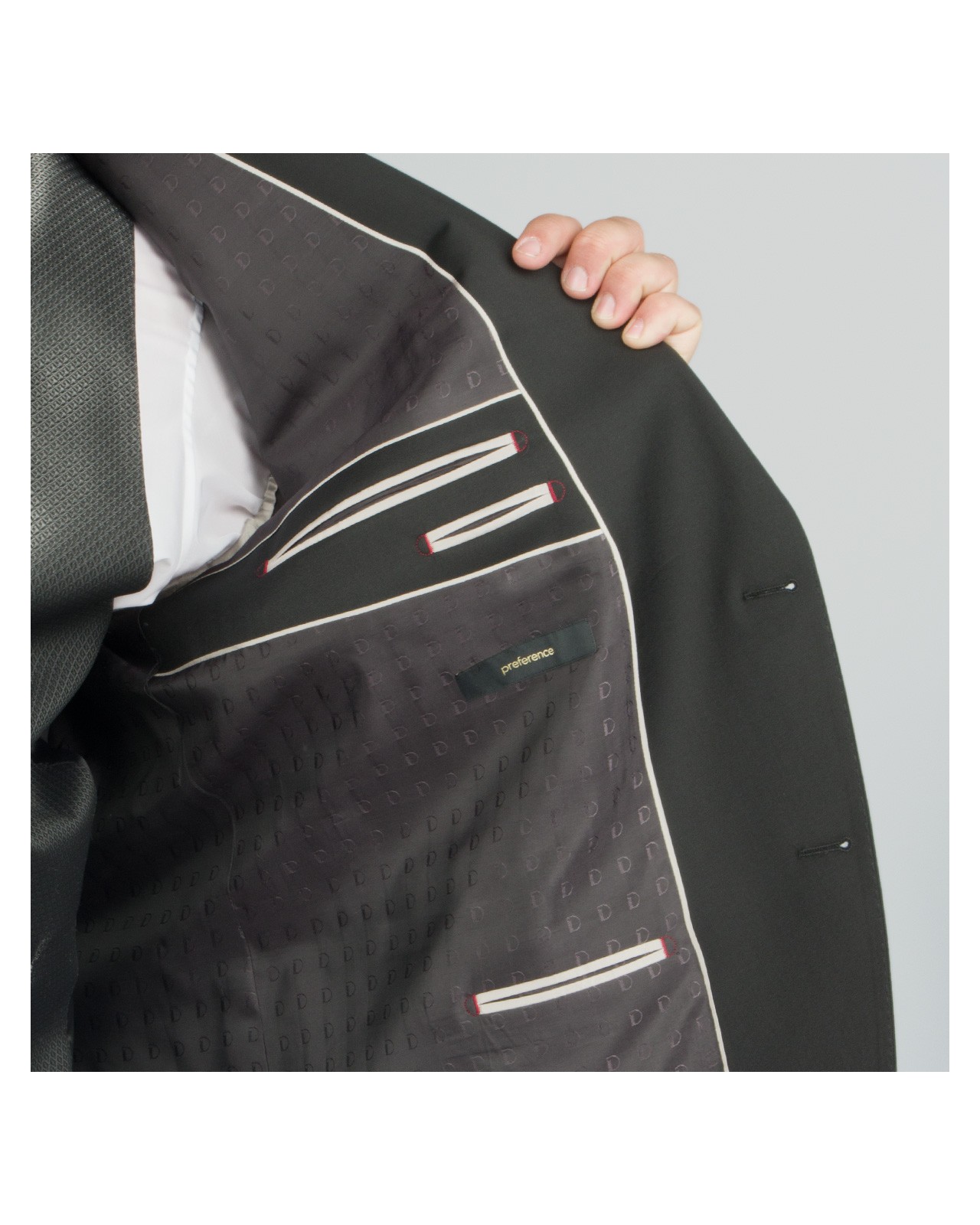 Veste de costume Reda noir : grande taille du 58 au 64