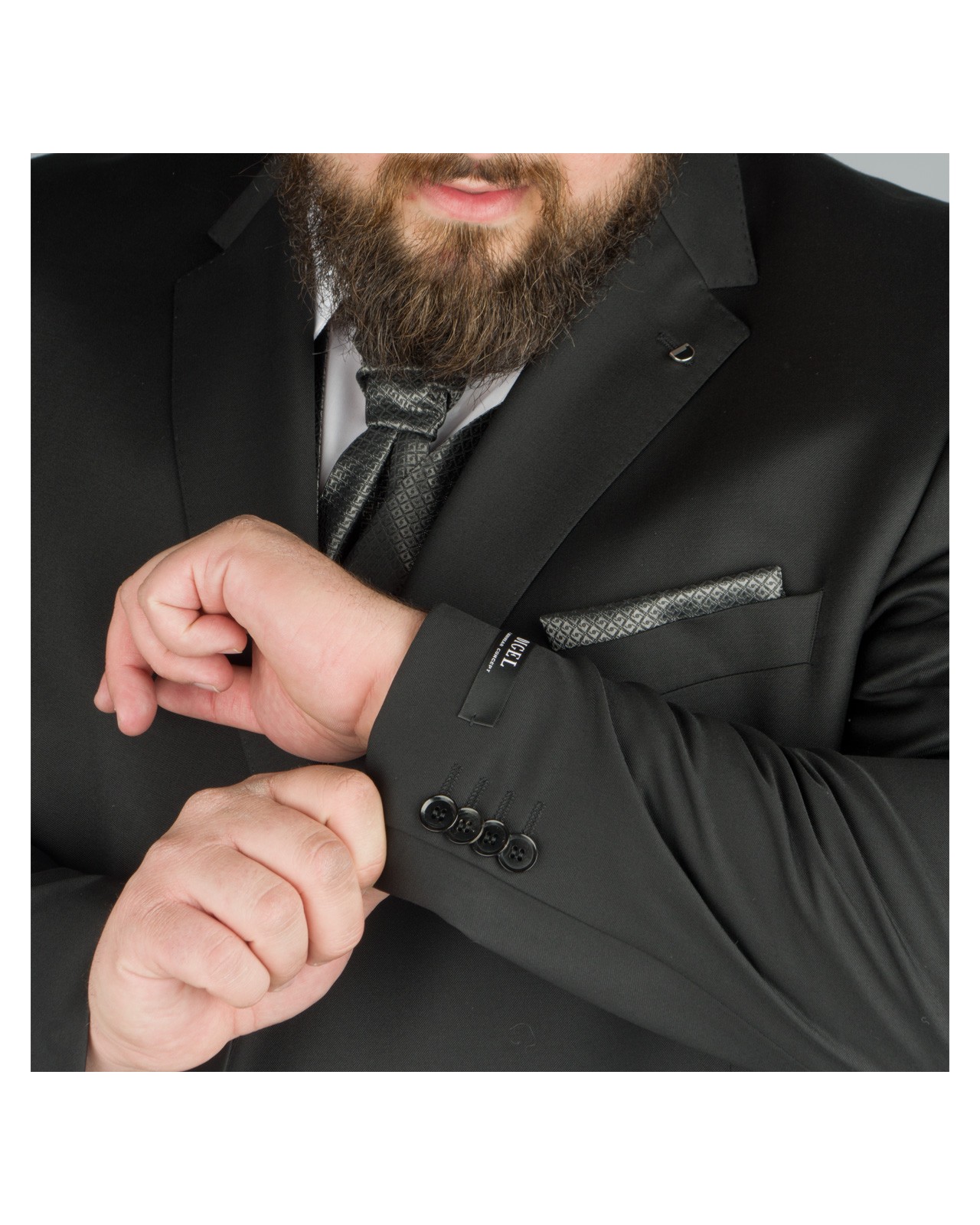 Veste de costume Reda noir : grande taille du 58 au 64