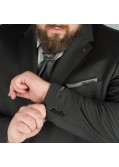 Veste de costume Reda noir : grande taille du 58 au 64