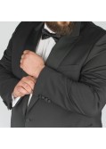 Veste de smoking noir avec satin : pour Homme Fort jusqu'au 66 - Digel