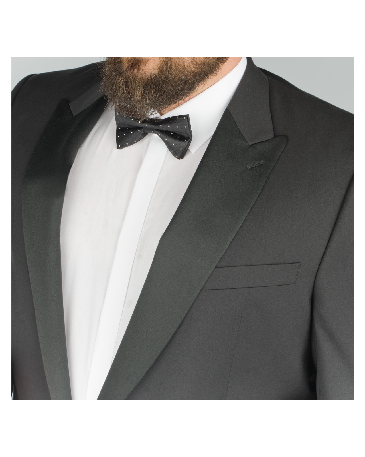 Veste de smoking noir avec satin : pour Homme Fort jusqu'au 66 - Digel