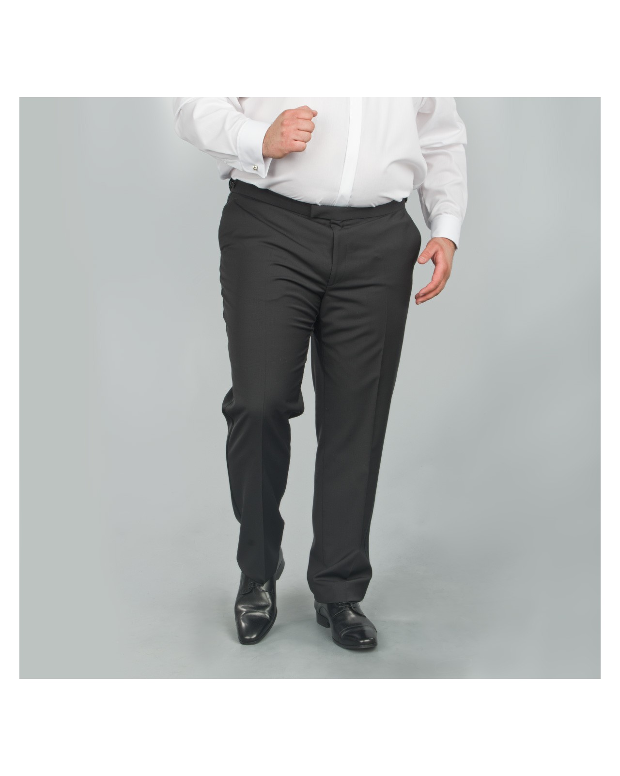Pantalon de smoking noir avec satin : pour Homme Fort jusqu'au 62