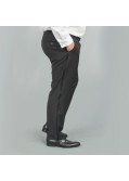 Pantalon de smoking noir avec satin : pour Homme Fort jusqu'au 62